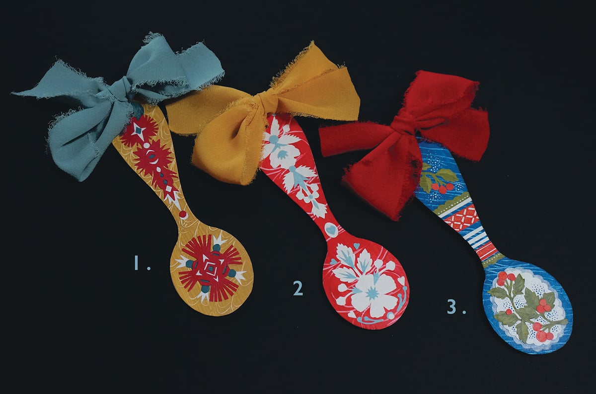 Image of Collage Folk Art Spoons