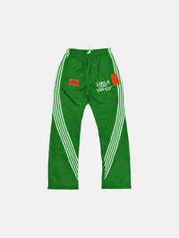 GIRLS ARE DRUGS® FLARED TRACK PANTS - GREEN