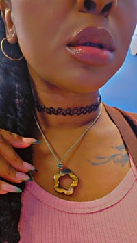 Image 1 of Tiger eye flower necklace 🐅 