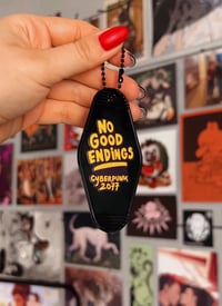 Image 2 of Night City Life! - No Good Endings | Double Sided Keychain | Cyberpunk