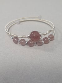 Image 3 of Strawberry Quartz bangle 