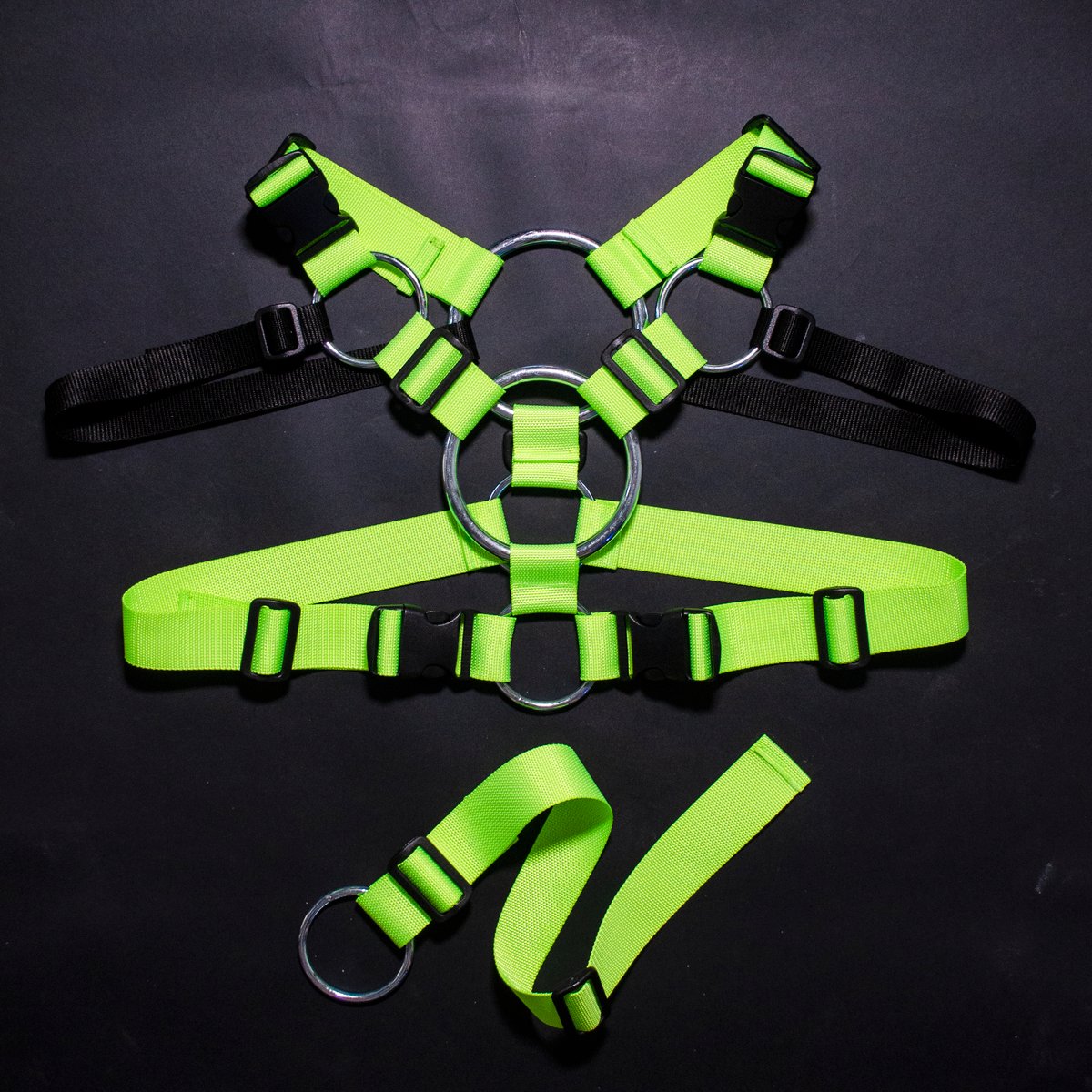 Image of TACTICAL HARNESS RB_01 / NEON GREEN_BLACK UV
