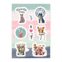 Image 1 of I Love Cats - Die Cut Stickers - Cat Stickers - Ltd Ed. Sticker Sheet - Show Me Your Kitties