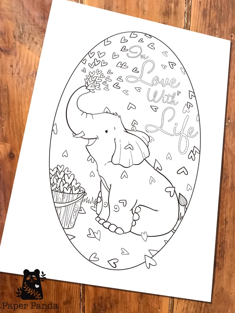 Image of In Love With Life Colouring Sheet