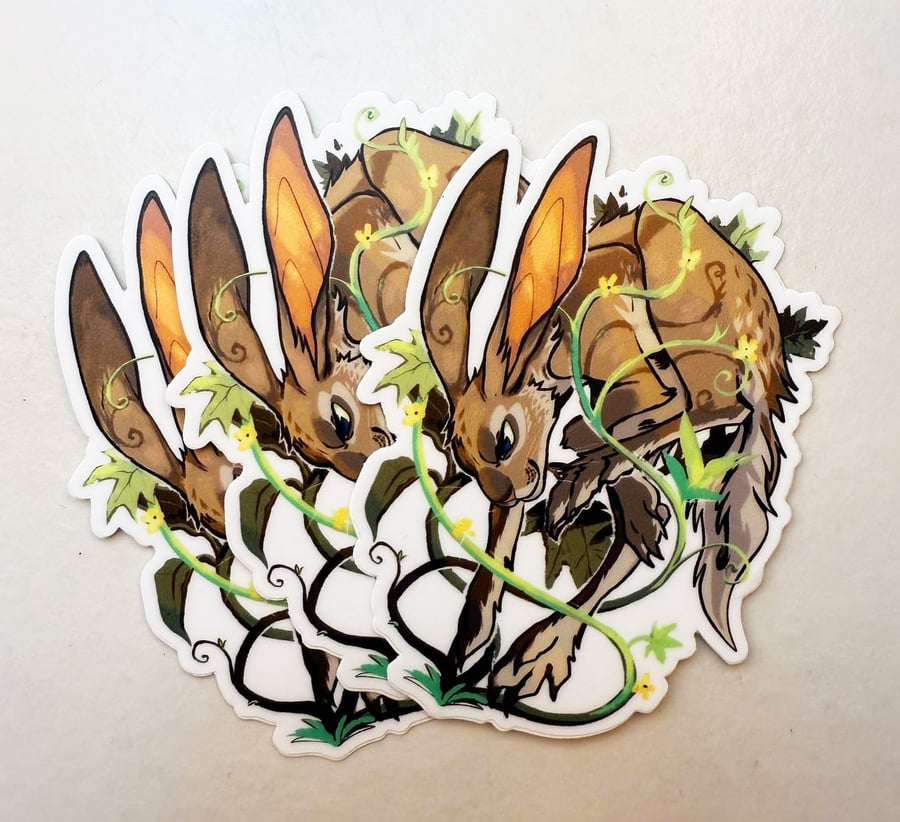 Image of Vine Rabbit Sticker