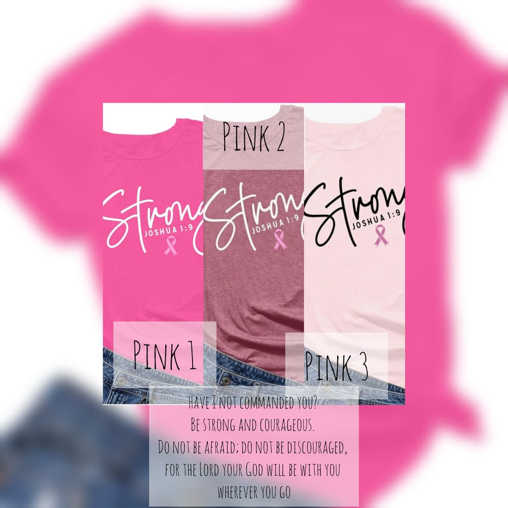 Image of Joshua 1:9 Breast cancer awareness 