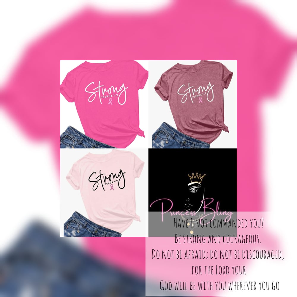 Image of Joshua 1:9 Breast cancer awareness 