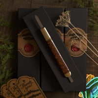 Image 2 of Bent Rivers marking knife with Fine Snakewood scales #1