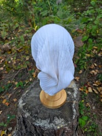 Image 1 of Cashmere Stretchy Headcovering in Ivory- Full Coverage 