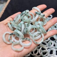 Image 5 of Moss In Snow Jade Ring Band