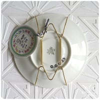 Image 2 of Nope Knuckles - Hand Painted Vintage Plate