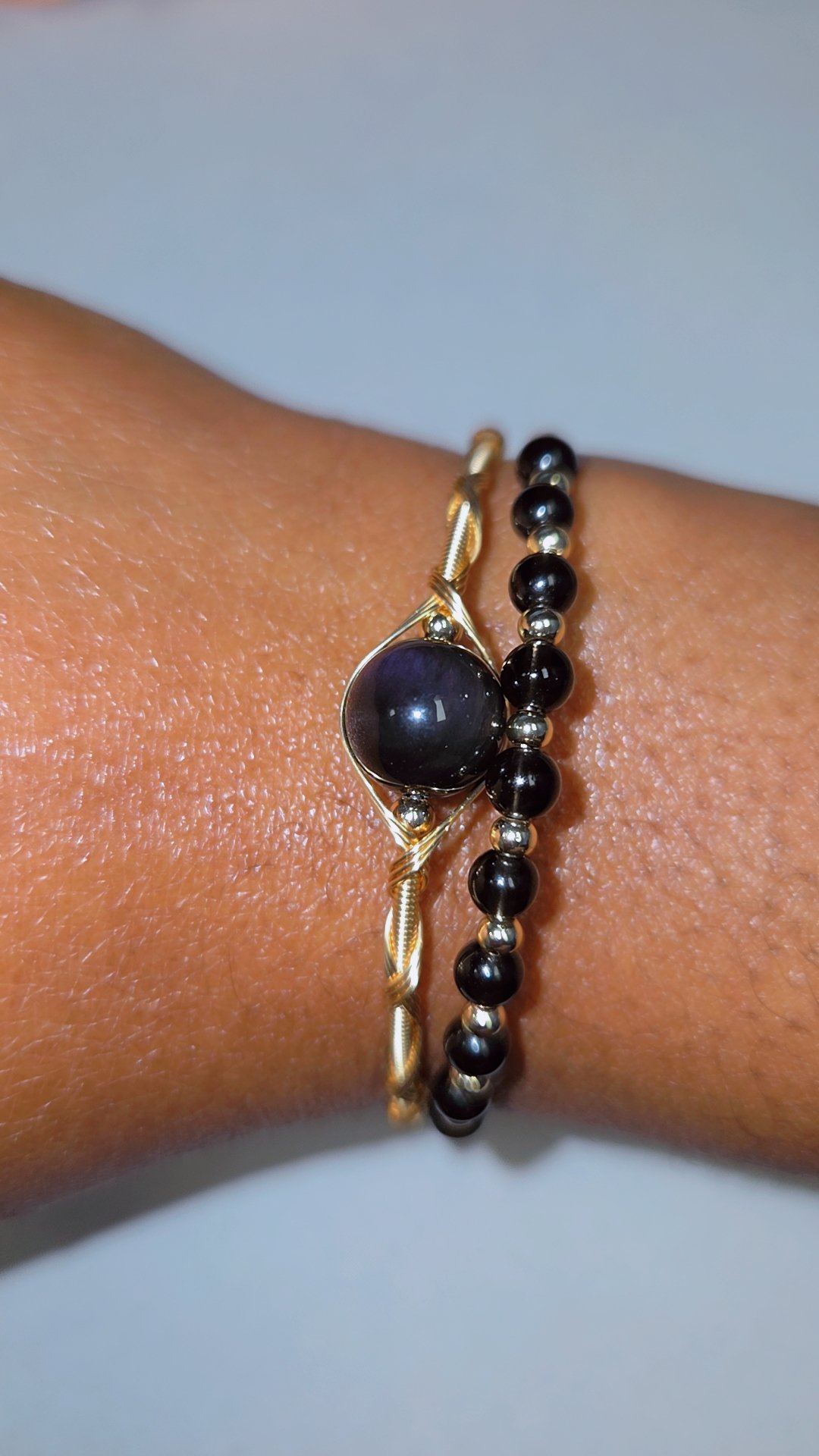 Image of Black Obsidian bangle 