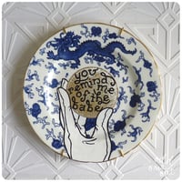 Image 1 of Labyrinth (You Remind me of the Babe) - Hand Painted Vintage Plate