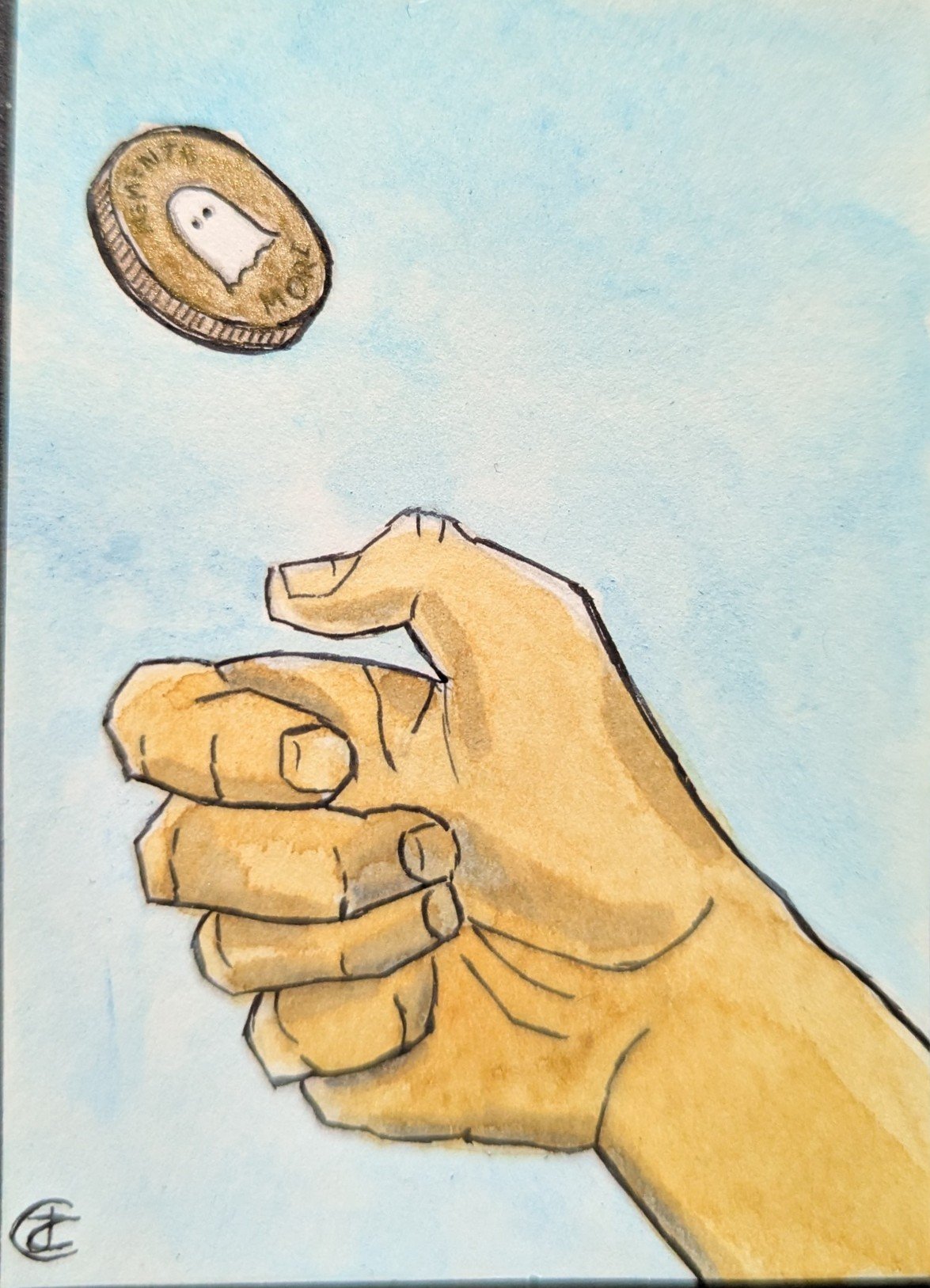 AuGhost 30 "FLIP" ACEO