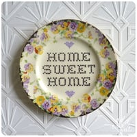 Image 1 of Home Sweet Home - Hand Painted Vintage Plate