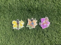 Skatergirl Flowers 3pk Stickers