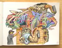Image 1 of Original Art, "GHOF 47" Freestyle Blackbook Piece