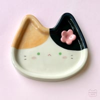 calico cat trinket tray
