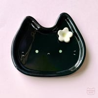 black cat trinket tray