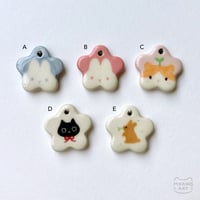 flower ceramic pendants