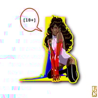 Image 3 of (18+) Lazy Days Pinup Sticker(s)