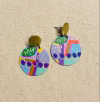 Image 3 of Boucles d’oreilles ronde multicolores 
