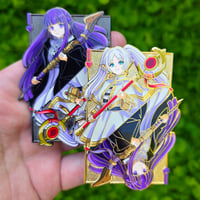 Image 1 of Queen of Hearts Pin (Metal Sandblast Card)