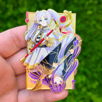 Image 2 of Queen of Hearts Pin (Metal Sandblast Card)