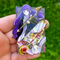 Image 3 of Queen of Hearts Pin (Metal Sandblast Card)