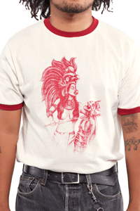 Image 3 of Warrior Ringer Tee Red 