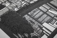 Image 2 of Shōin Shrine – Kirie original, papier découpé, plié