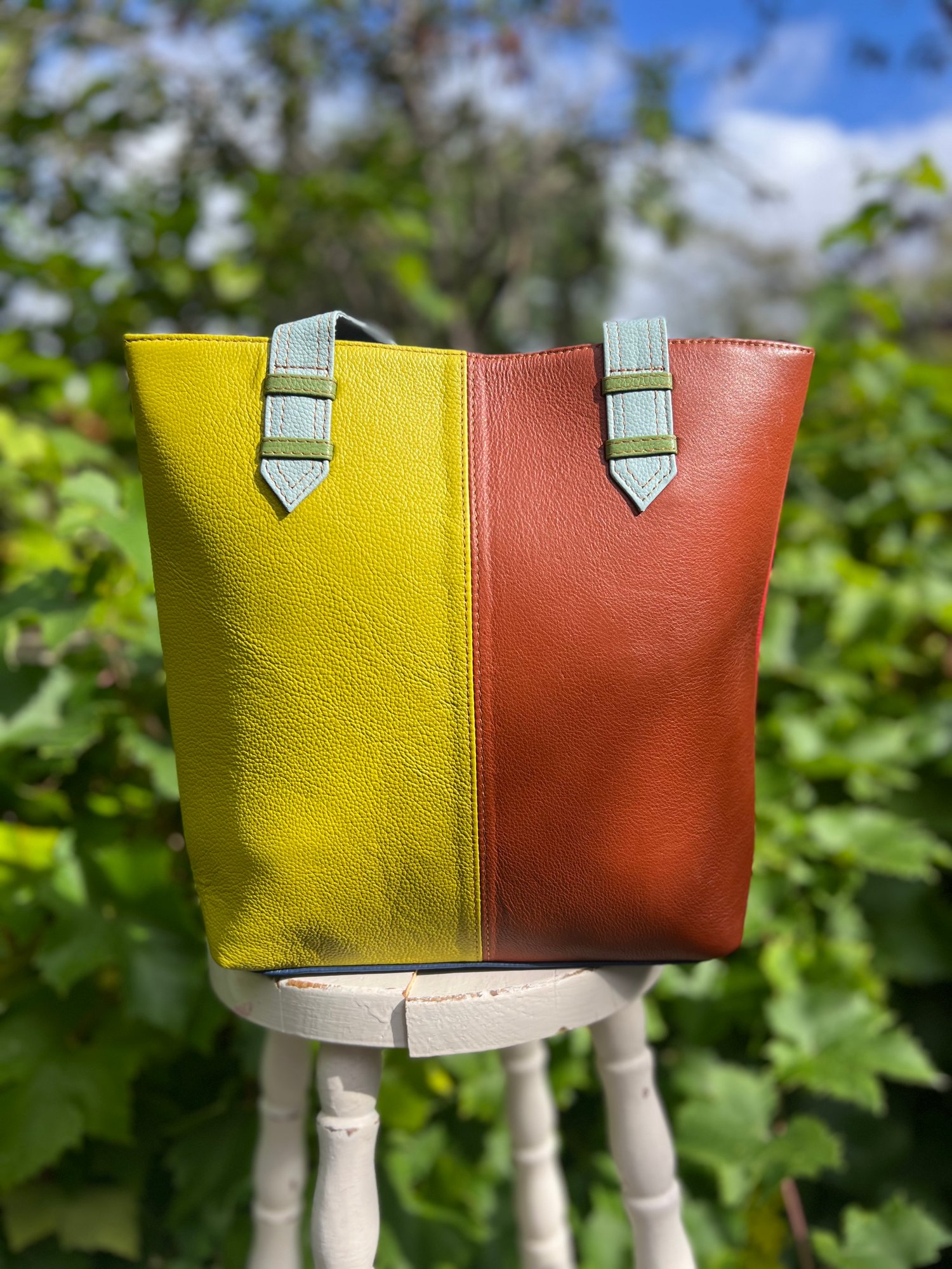 Image of Harlequin Collection - Multi-Coloured Recycled Tote #26E
