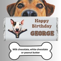 Image 3 of 100g Personalised Chocolate Bar For Dogs - Happy Birthday 1