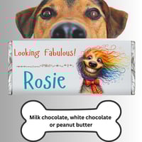 Image 4 of 100g Personalised Chocolate Bar For Dogs - Happy Birthday 1