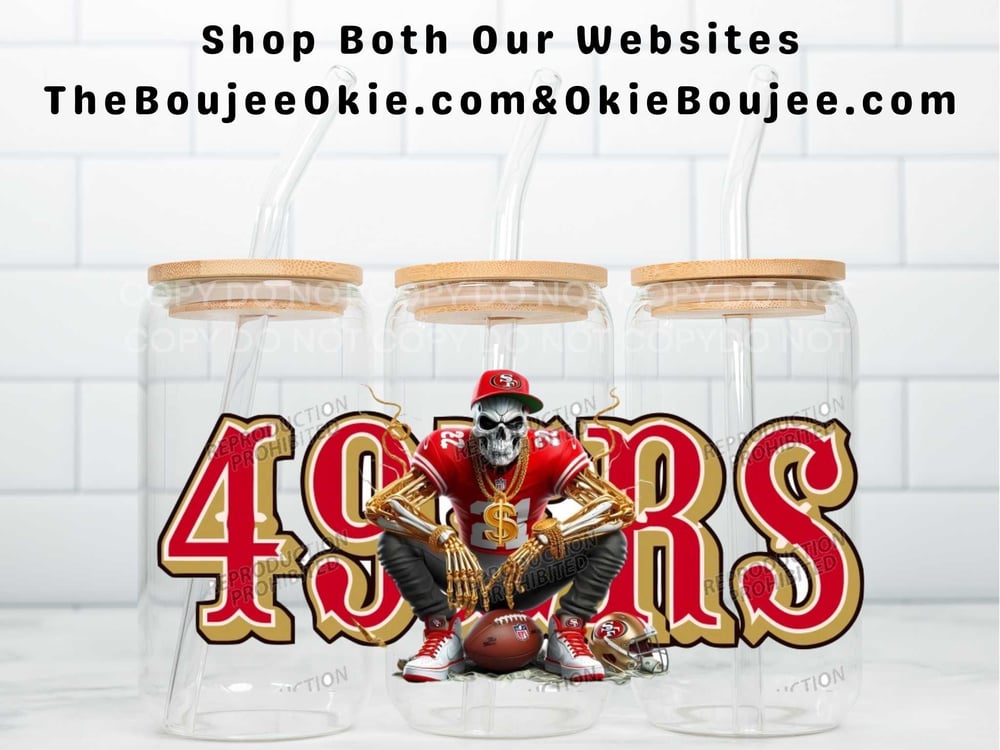 Image of San Francisco 49ers Football Uv Dtf Wrap Choice of 4