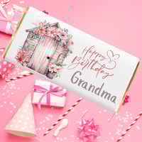 100g Personalised Milk Chocolate Bar & Matching Birthday Card -  Grandma's Shed