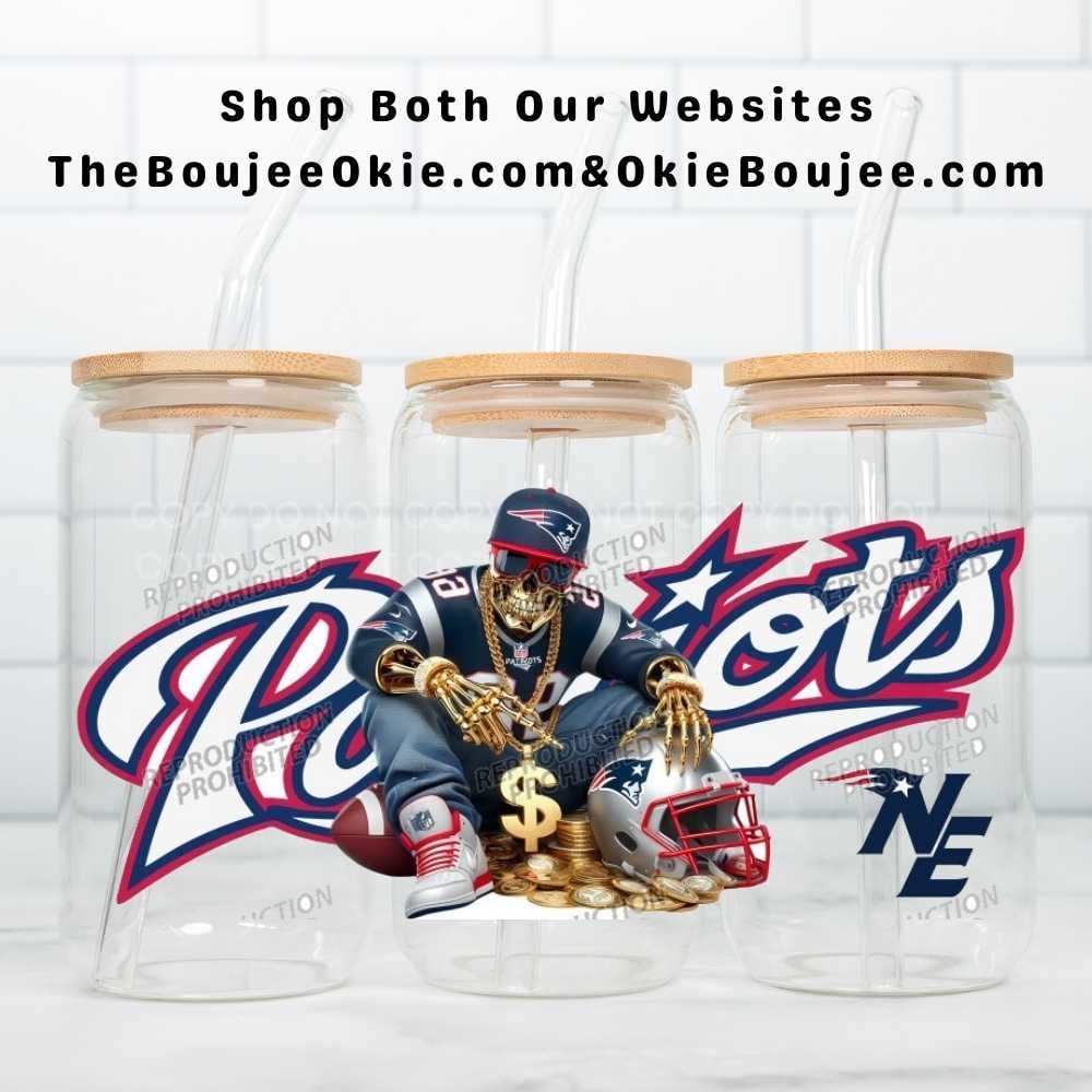 Image of New England Patriots Football Uv Dtf Wrap Choice of 2  