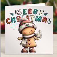 Image 2 of 100g Personalised Milk Chocolate Bar & Matching Christmas Card -  Gingerbread Girl 1