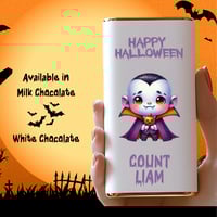 Image 4 of 40g Personalised Milk Or White Chocolate Bar - Halloween Boy 1
