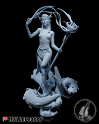 Image 1 of Keyleth - Vox Machina Fan Art Statue and Bust 