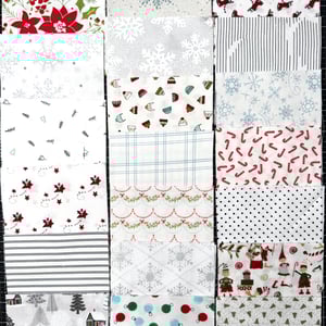 Image of (224) 5" squares of Christmas Fabrics
