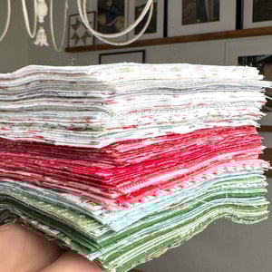 Image of (224) 5" squares of Christmas Fabrics