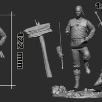 Image 2 of Vesemir - The Witcher Fan Art Statue and Bust