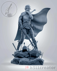 Image 1 of Meve Queen of Lyria and Rivia - The Witcher Fan Art Statue and Bust 