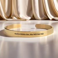 Image 4 of "God Is Within Her, She Will Not Fall" Engraved Bracelet. A daily reminder of God’s strength