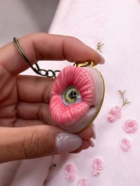 Image 3 of Mouth with eye pendant keychain I