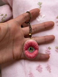 Image 5 of Mouth with eye pendant keychain I