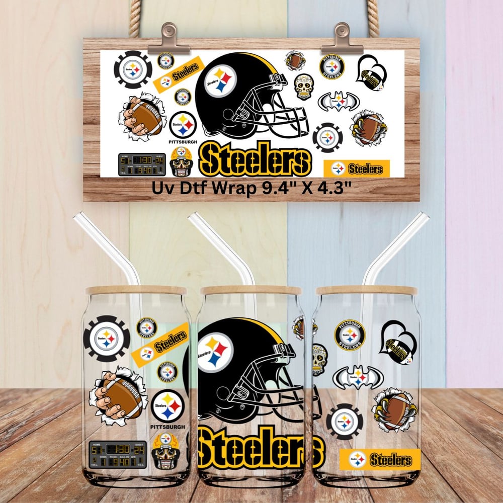 Image of Pittsburgh Steelers Football Uv Dtf Wrap Choice of 3