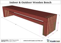 Image 1 of DIY Outdoor Bench Plan PDF | Easy Woodworking Blueprint for Beginners | Instant Download Patio Fu...