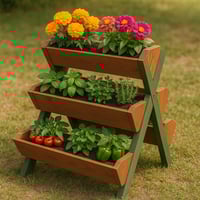 Image 2 of 3-Tier Vertical Raised Garden Bed Planter, 5 Box DIY Plans for Vegetable | Flower Gardening Picke...